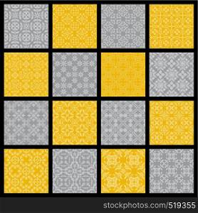 Set of seamless patterns. Vector illustration.