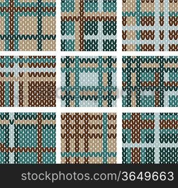 Set of seamless plaid patterns