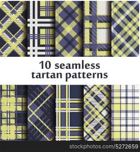 Set of seamless tartan pattern