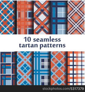 Set of seamless tartan pattern