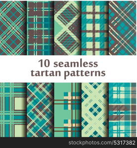 Set of seamless tartan pattern