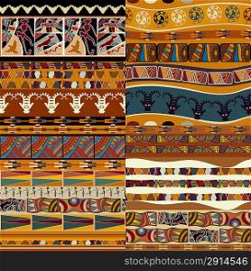Set of seamless textures of African