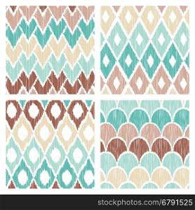 Set of seamless vector abstract gentle patterns. Best for textile, fabric, card, wrapping paper.