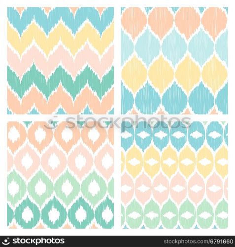 Set of seamless vector abstract gentle patterns. Best for textile, fabric, card, wrapping paper.