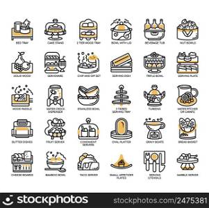 Set of Serveware thin line icons for any web and app project.