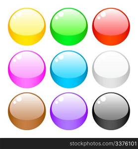 Set of shiny buttons