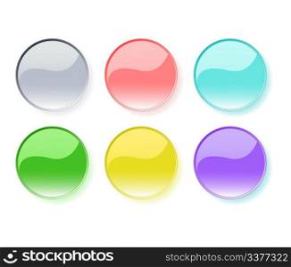 Set of shiny buttons