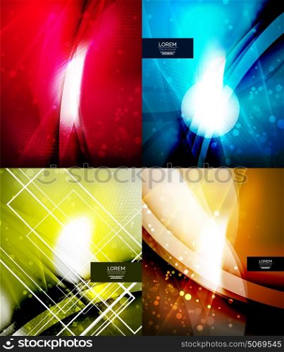 Set of shiny glittering abstract backgrounds. Set of shiny vector glittering abstract backgrounds