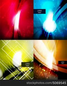 Set of shiny glittering abstract backgrounds. Set of shiny vector glittering abstract backgrounds
