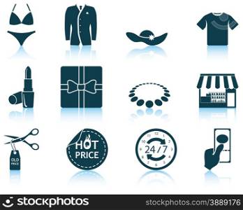 Set of shopping icons. EPS 10 vector illustration without transparency.