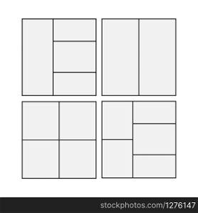 set of simple layouts for planning, printing, and presentation. Simple flat design.