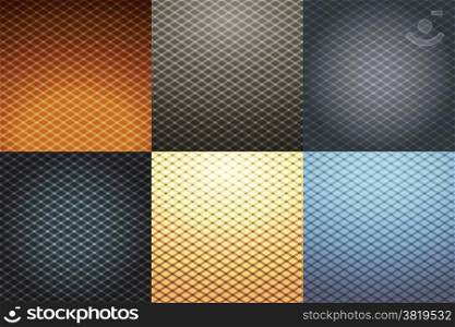 set of six colorful abstract geometrical backgrounds
