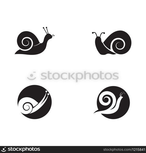 set of snail logo template vector icon illustration design