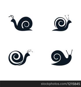 set of snail logo template vector icon illustration design
