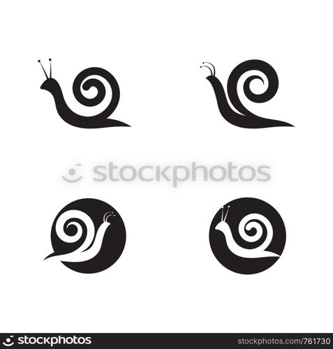 set of snail logo template vector icon illustration design