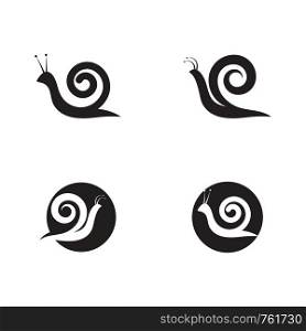 set of snail logo template vector icon illustration design