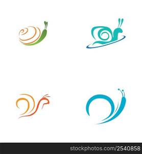 set of Snail logo vector design illustration template
