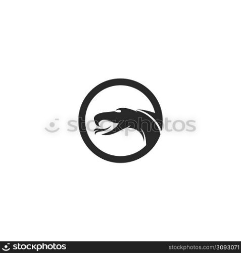 set of snake head logo with shield vector icon illustration design