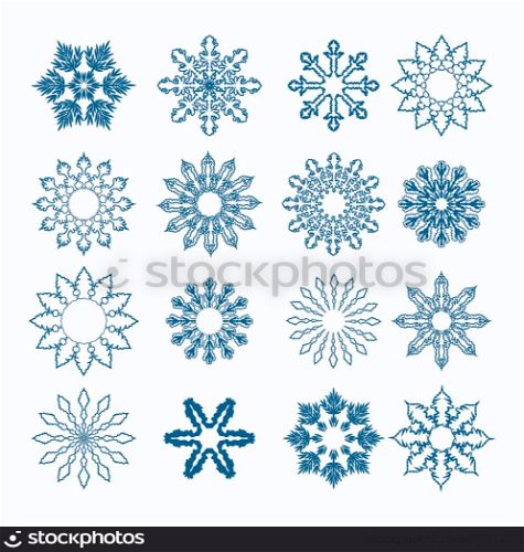 Set Of Snowflakes