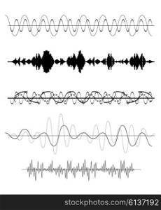 Set of Sound Wave. Vector Illustration.. Set of Sound Wave. Vector Illustration. EPS10