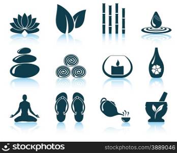 Set of spa icons. EPS 10 vector illustration without transparency.