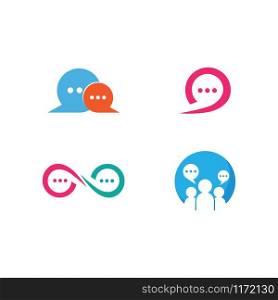 Set of Speech bubble Logo template vector illustration