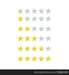 Set of stars rating in realistic design. Vector EPS 10