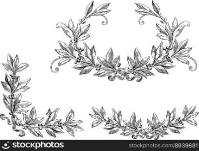 Set of stationery tools line-art vector image