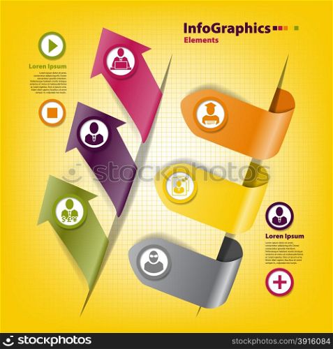 Set of stickers for infographics with business professions