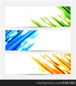 Set of striped banners. Abstract illustration
