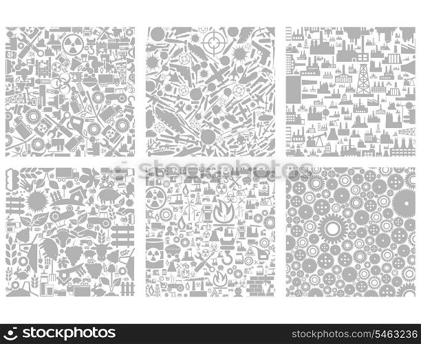 Set of structures the industry. A vector illustration