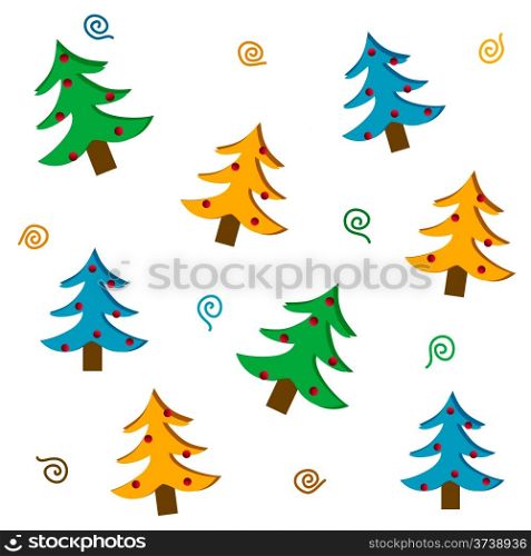 Set of stylized Christmas trees, vector images&#xA;