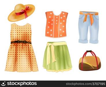 set of summer clothes for girls