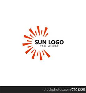 set of sun logo vector icon illustration template design