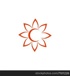 set of sun logo vector icon illustration template design