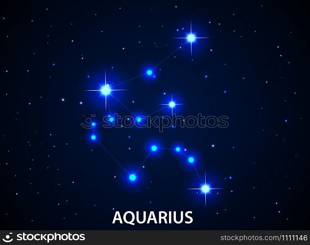 Set of Symbol Zodiac Aquarius