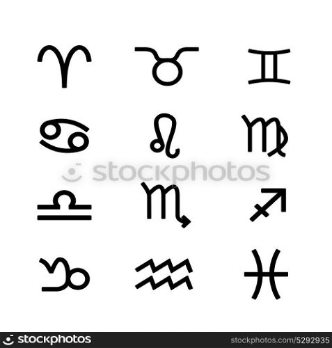 Set of Symbol Zodiac Sign. Vector Illustration. EPS10. Set of Symbol Zodiac Sign. Vector Illustration.