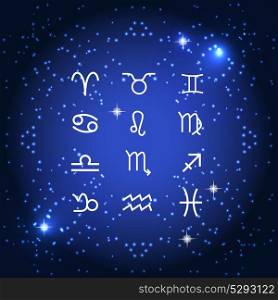 Set of Symbol Zodiac Sign. Vector Illustration. EPS10. Set of Symbol Zodiac Sign. Vector Illustration.
