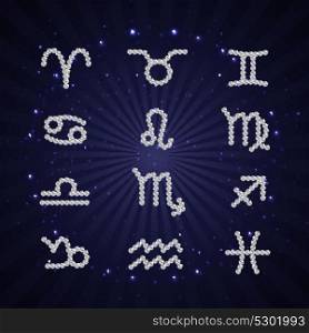 Set of Symbol Zodiac Sign. Vector Illustration. EPS10. Set of Symbol Zodiac Sign. Vector Illustration