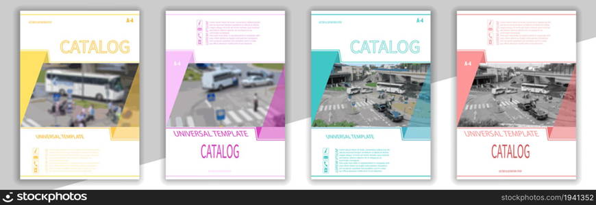 set of templates for book covers, brochures, magazines and printed products. Format A-4. Scalable size, vector.