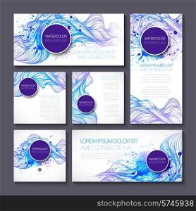 Set of templates for print or web design. EPS 10