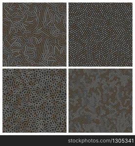 Set of terrazzo background textures. Vector seamless patterns. Natural stone, glass, quartz, concrete, marble. Classic italian type of floor. Terrazzo design elements. Set of terrazzo background textures. Vector seamless patterns. Natural stone, glass, quartz, concrete, marble. Classic italian type of floor. Terrazzo design elements.