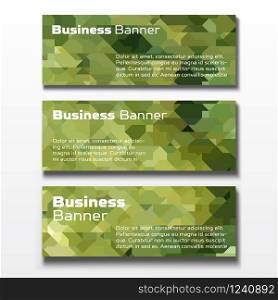 Set of three horizontal business banners templates