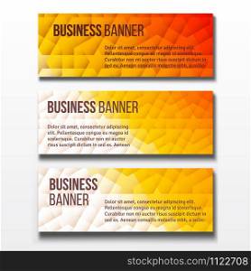 Set of three horizontal business banners templates with arabic pattern