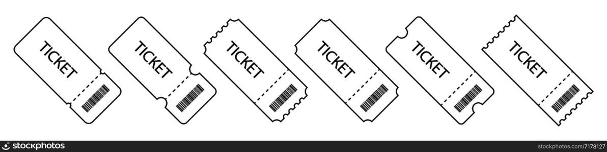 set of Tickets in a row in a linear design. Blank Templates Tickets. Eps10. set of Tickets in a row in a linear design. Blank Templates Tickets