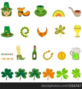 Set of traditional characters for St. Patrick&rsquo;s Day on a white background. For your design. Stock Illustration for St. Patrick&rsquo;s Day. EPS 10 vector.. Set of traditional characters for St. Patrick&rsquo;s Day on a white background.