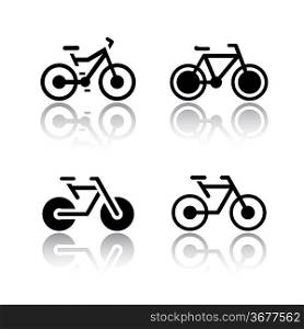 Set of transport icons - bikes