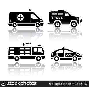 Set of transport icons - Rescue