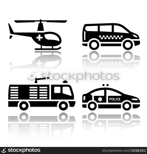 Set of transport icons - transport services
