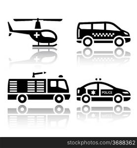 Set of transport icons - transport services